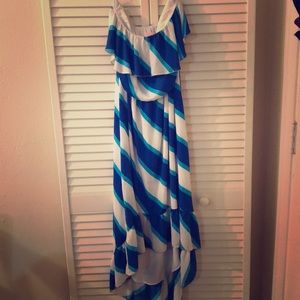 Lilly Pulitzer HiLo Strapless Blue and White Dress